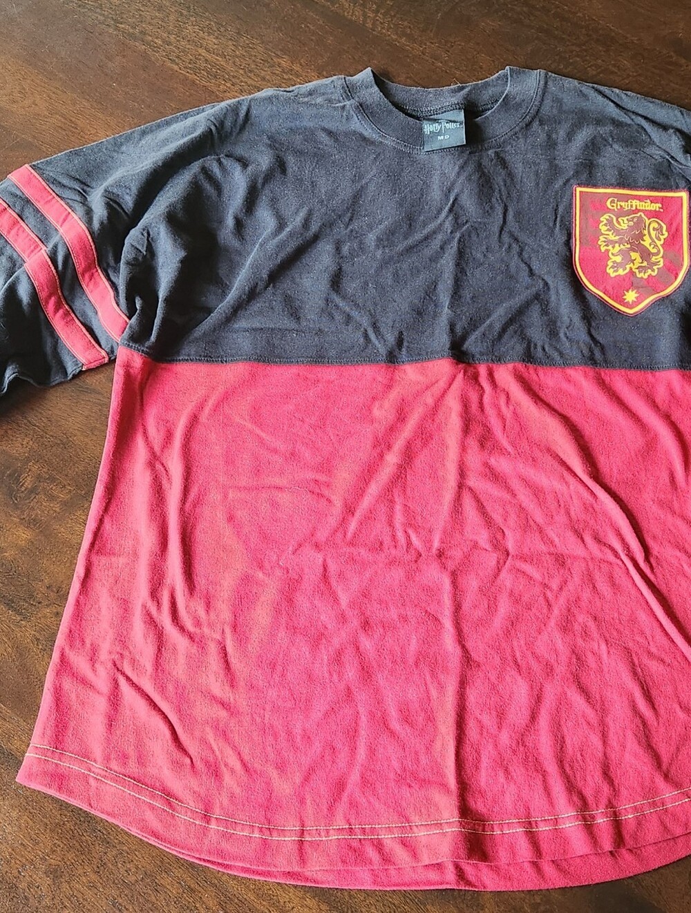 Wizard World Of Harry Potter Black and Red Gryffindor Colorblock Tee